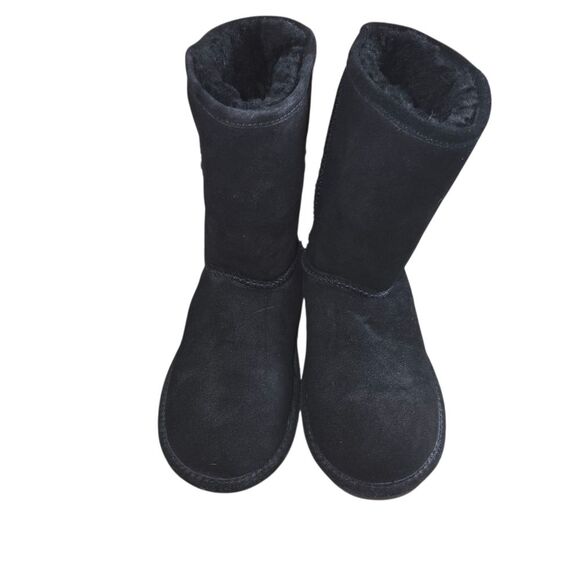 Bearpaw Emma Black Short Sherpa Lined Winter Boots Size 8 - Picture 3 of 9